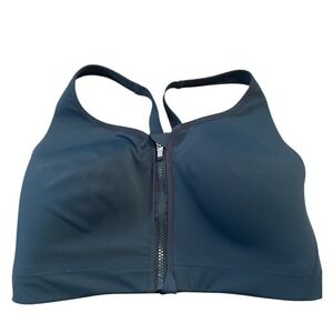 Athleta Full Zip Sports Bra 36DD High Impact Support Athletic Workout Activewear